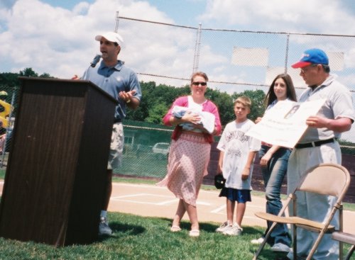 Check Presentation ceremony to Wlfd. Little League